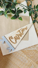 Load image into Gallery viewer, Personalised Stripe Pennant Sign
