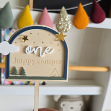 Load image into Gallery viewer, One Happy Camper Cake Topper
