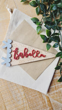 Load image into Gallery viewer, Floral Name Pennant Sign
