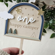 Load image into Gallery viewer, One Happy Camper Cake Topper
