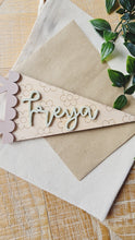 Load image into Gallery viewer, Floral Name Pennant Sign
