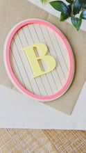 Load image into Gallery viewer, Striped Letter Plaque – Personalised Monogram
