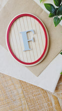 Load image into Gallery viewer, Striped Letter Plaque – Personalised Monogram
