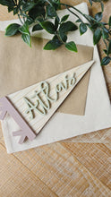 Load image into Gallery viewer, Personalised Stripe Pennant Sign
