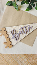 Load image into Gallery viewer, Floral Name Pennant Sign
