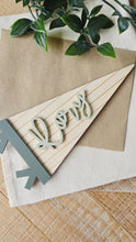Load image into Gallery viewer, Personalised Stripe Pennant Sign
