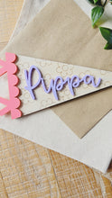 Load image into Gallery viewer, Floral Name Pennant Sign
