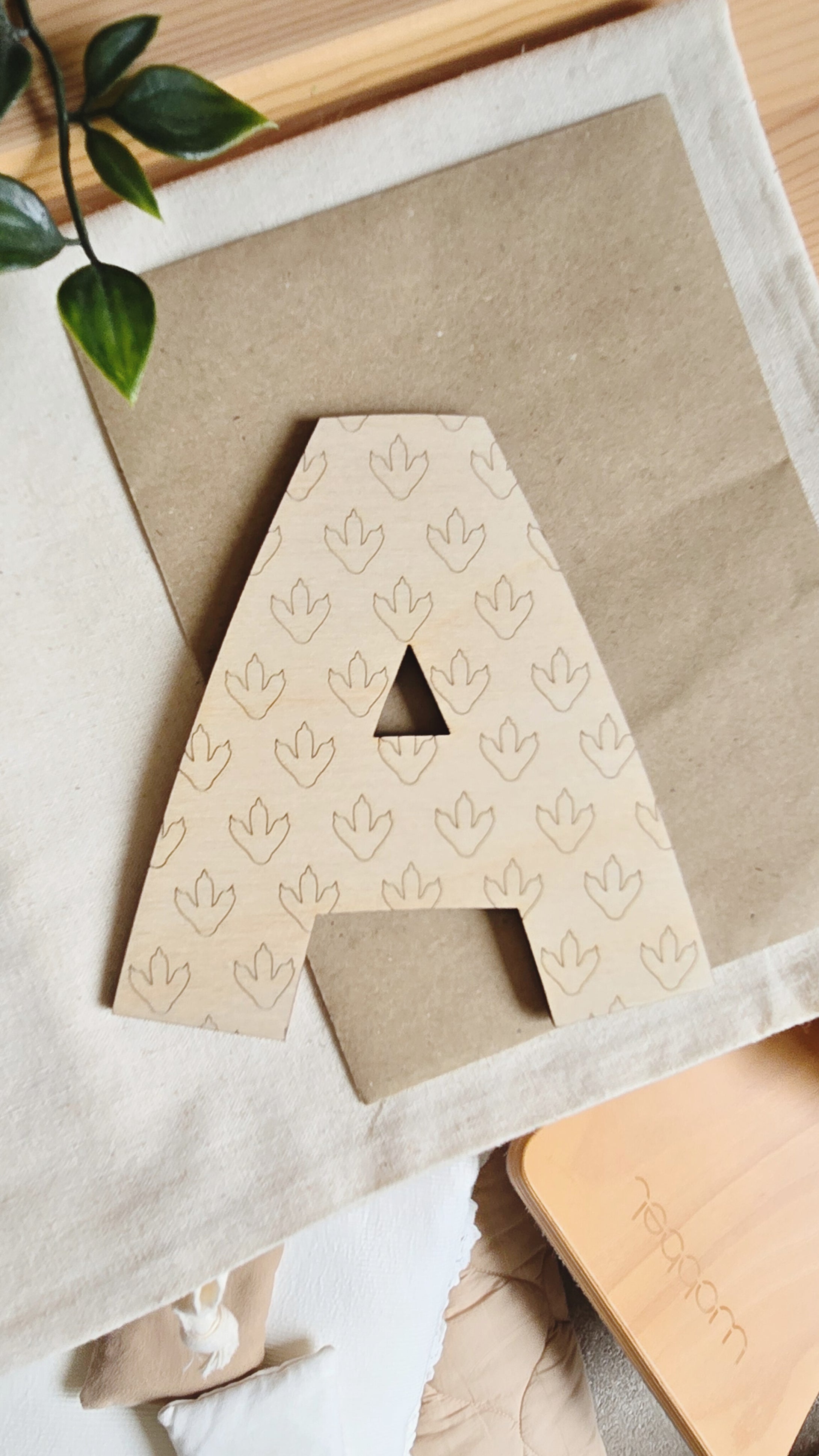 Dino Print Wooden Letter