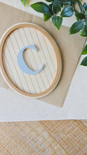 Load image into Gallery viewer, Striped Letter Plaque – Personalised Monogram
