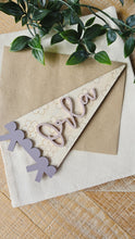 Load image into Gallery viewer, Floral Name Pennant Sign

