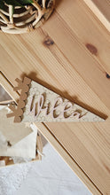Load image into Gallery viewer, Floral Name Pennant Sign
