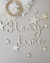 Load image into Gallery viewer, Story Time Wooden Wall Sign Quote
