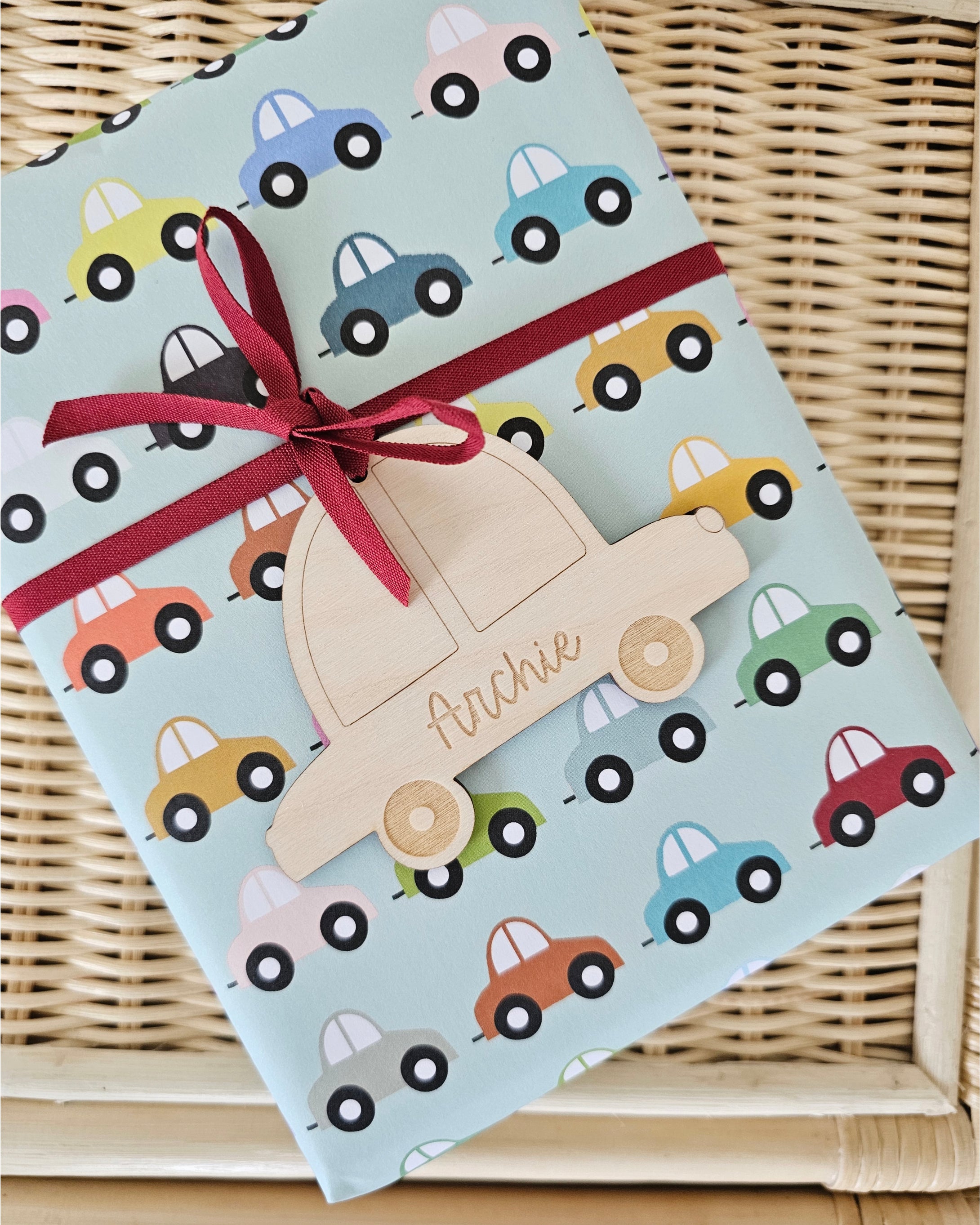Car Gift Tag With Personalisation | Wooden Gift Tag