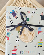 Load image into Gallery viewer, Football Gift Tag With Personalisation | Wooden Engraved Gift Tag
