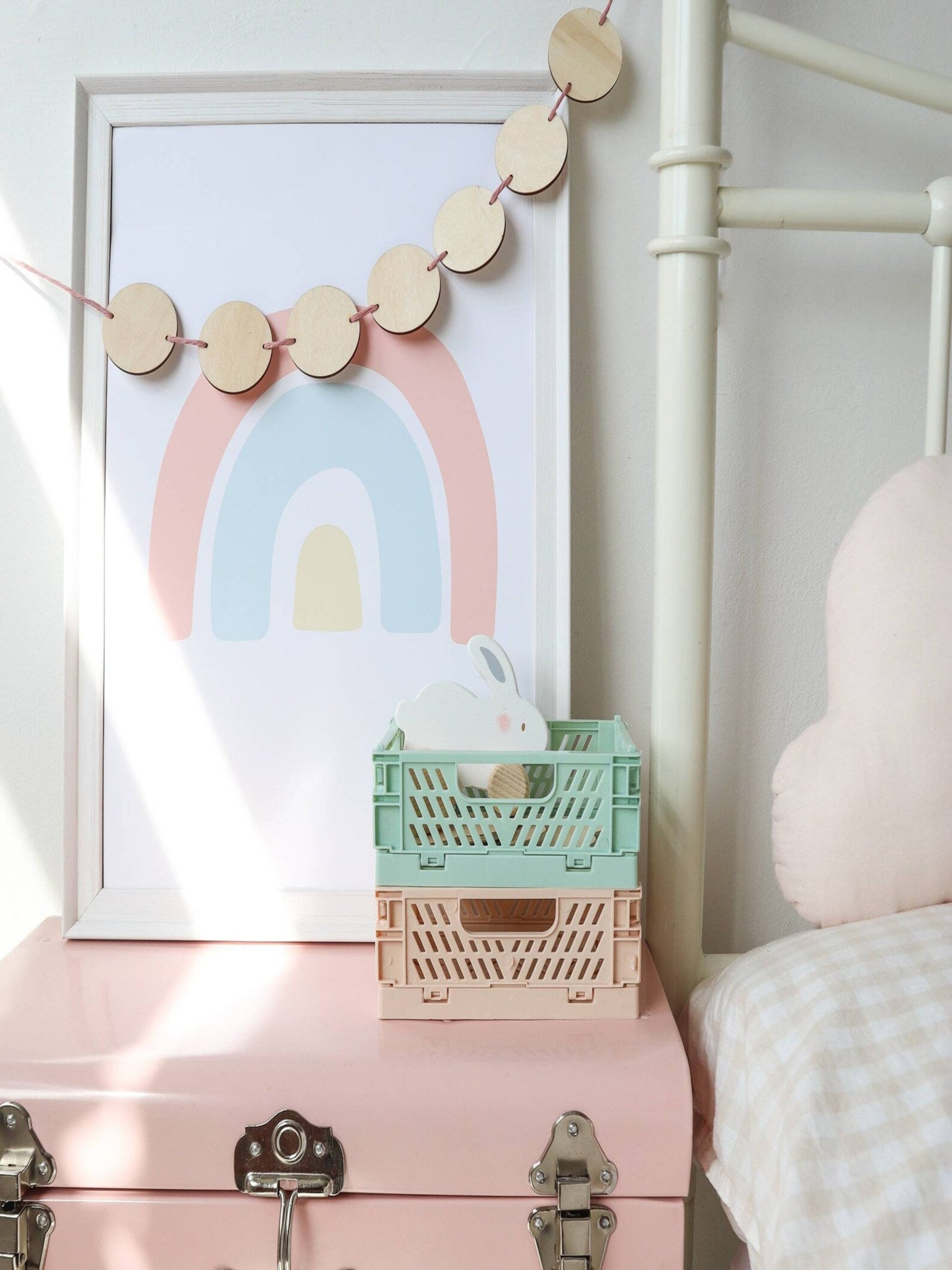 Wooden Circle Bunting Child's Bedroom Decoration