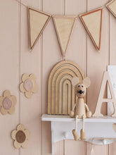 Load image into Gallery viewer, Wooden Flag Bunting - Children&#39;s Room Decor
