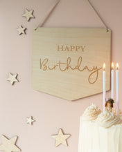 Load image into Gallery viewer, Wooden Happy Birthday Banner
